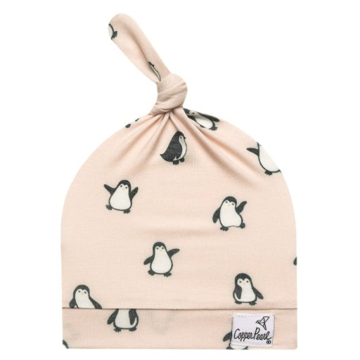 TOP KNOT HAT - PENGUINS