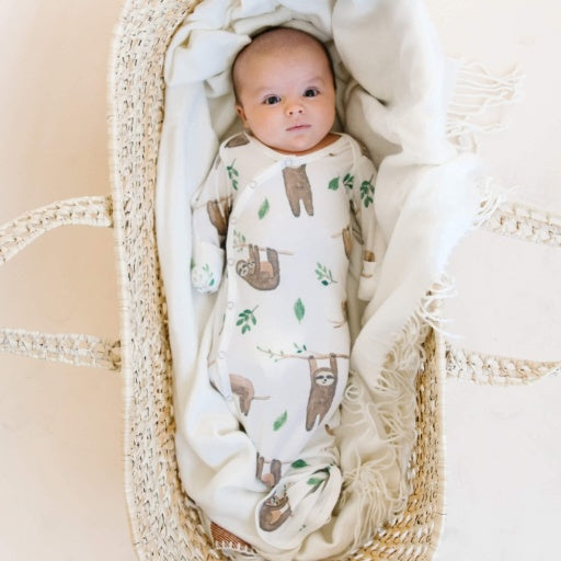 NEWBORN KNOTTED GOWN - NOAH
