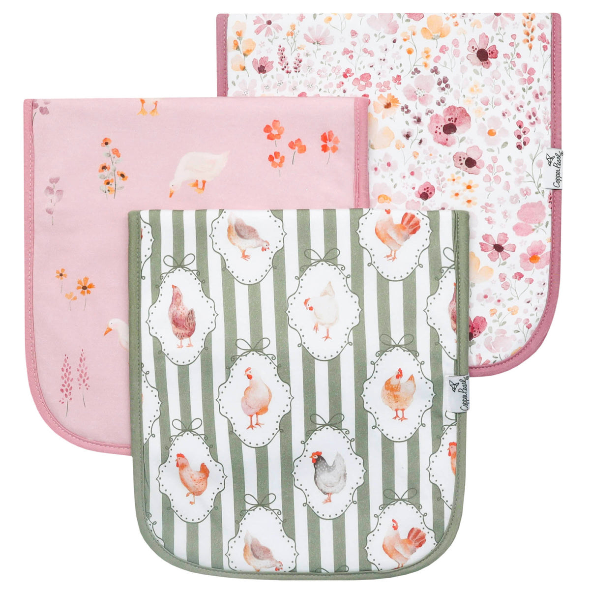 3 Pack Premium Burp Cloths