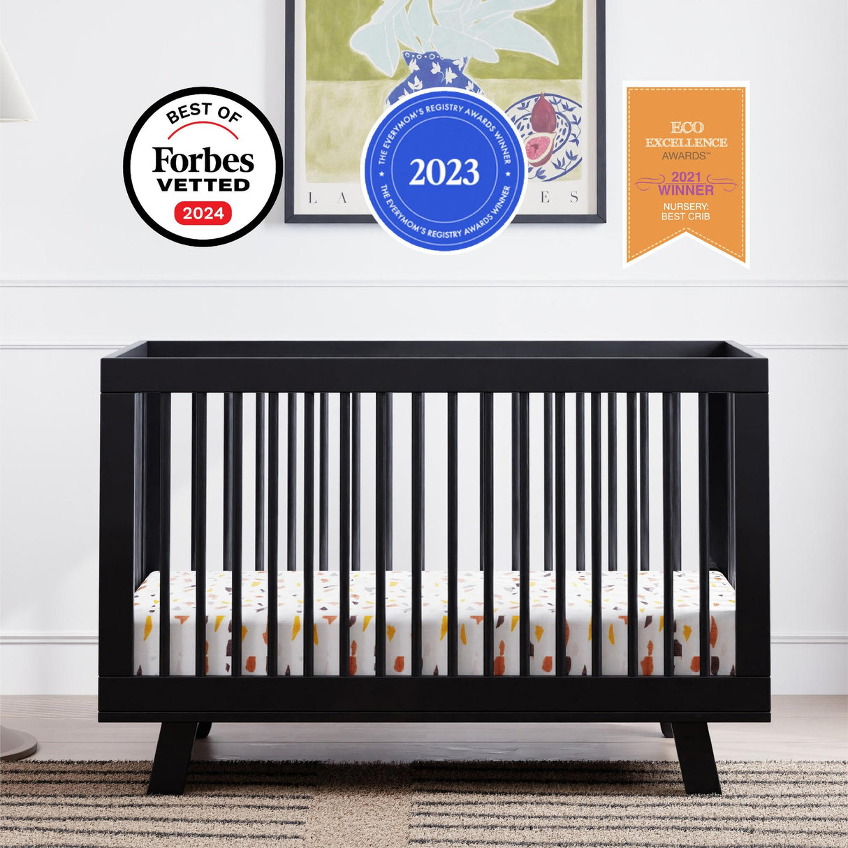 Babyletto Hudson 3-in-1 Convertible Crib with Toddler Bed Conversion Kit