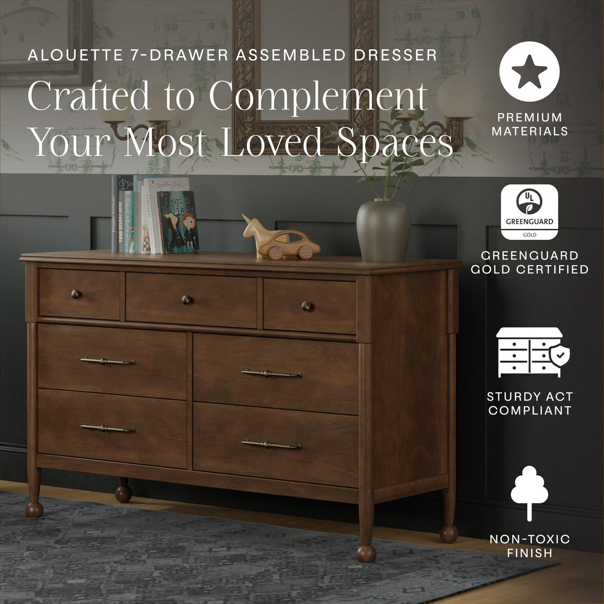 Namesake Alouette 7-Drawer Wide Dresser (56”)