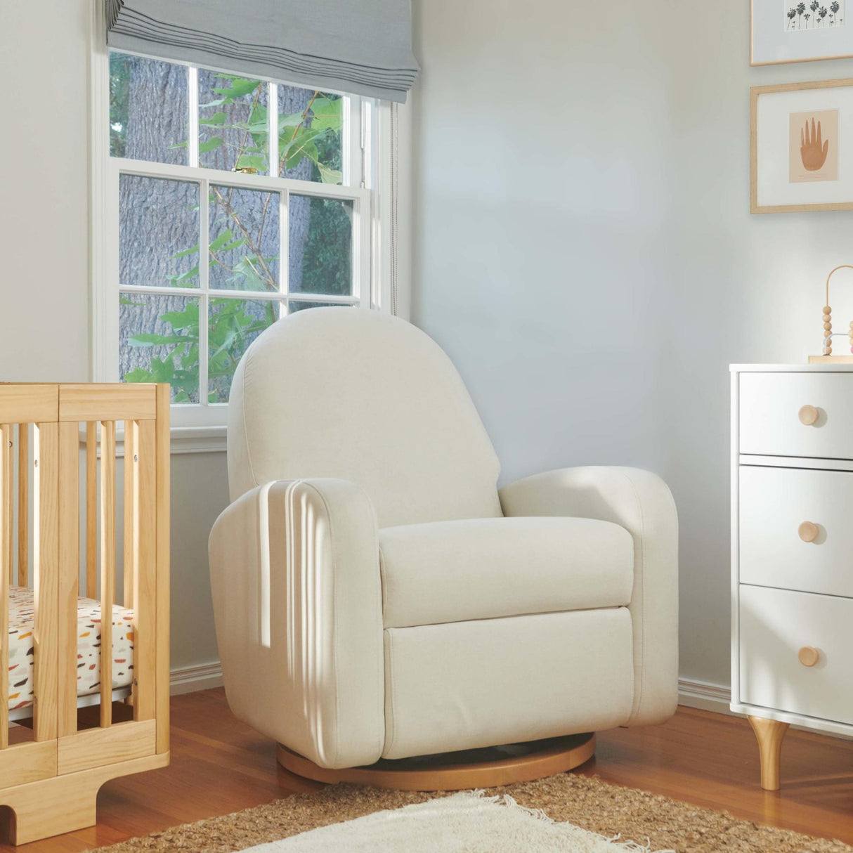 Babyletto Nami Electronic Recliner and Swivel Glider Recliner with USB port