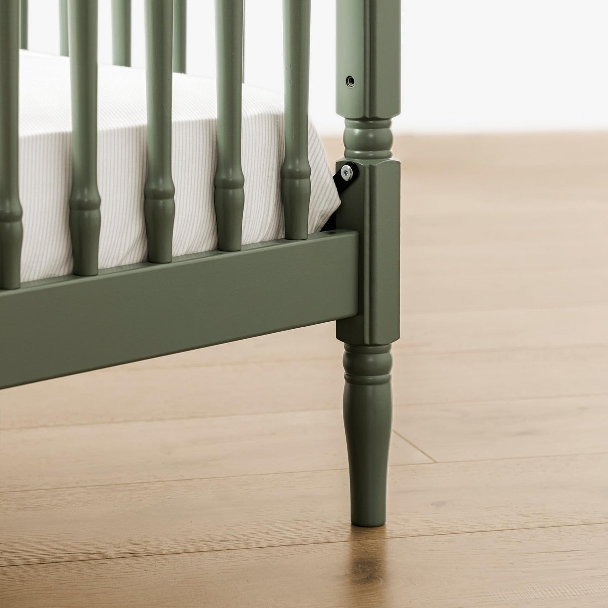 Namesake Liberty 3-in-1 Convertible Spindle Crib with Toddler Bed Conversion Kit