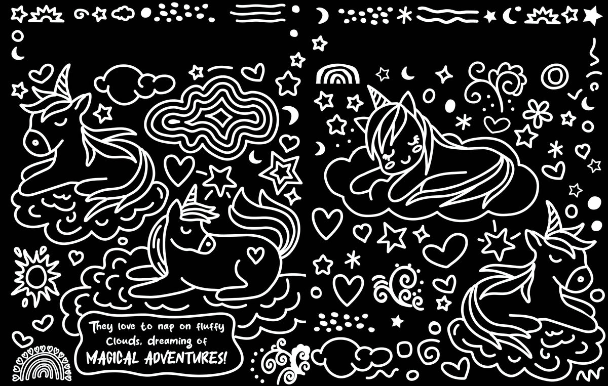 Neon Doodles Books - Unicorn