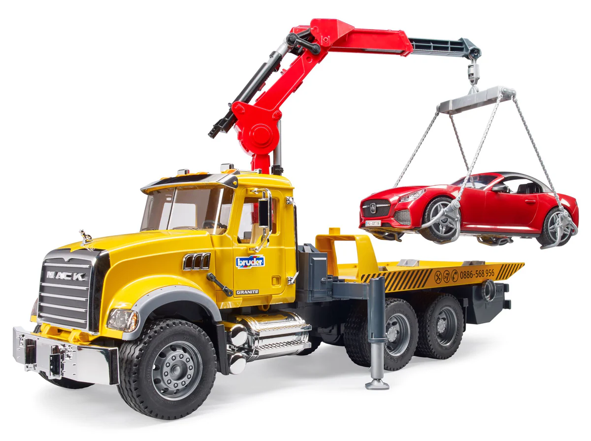 MACK Granite Tow Truck w Car