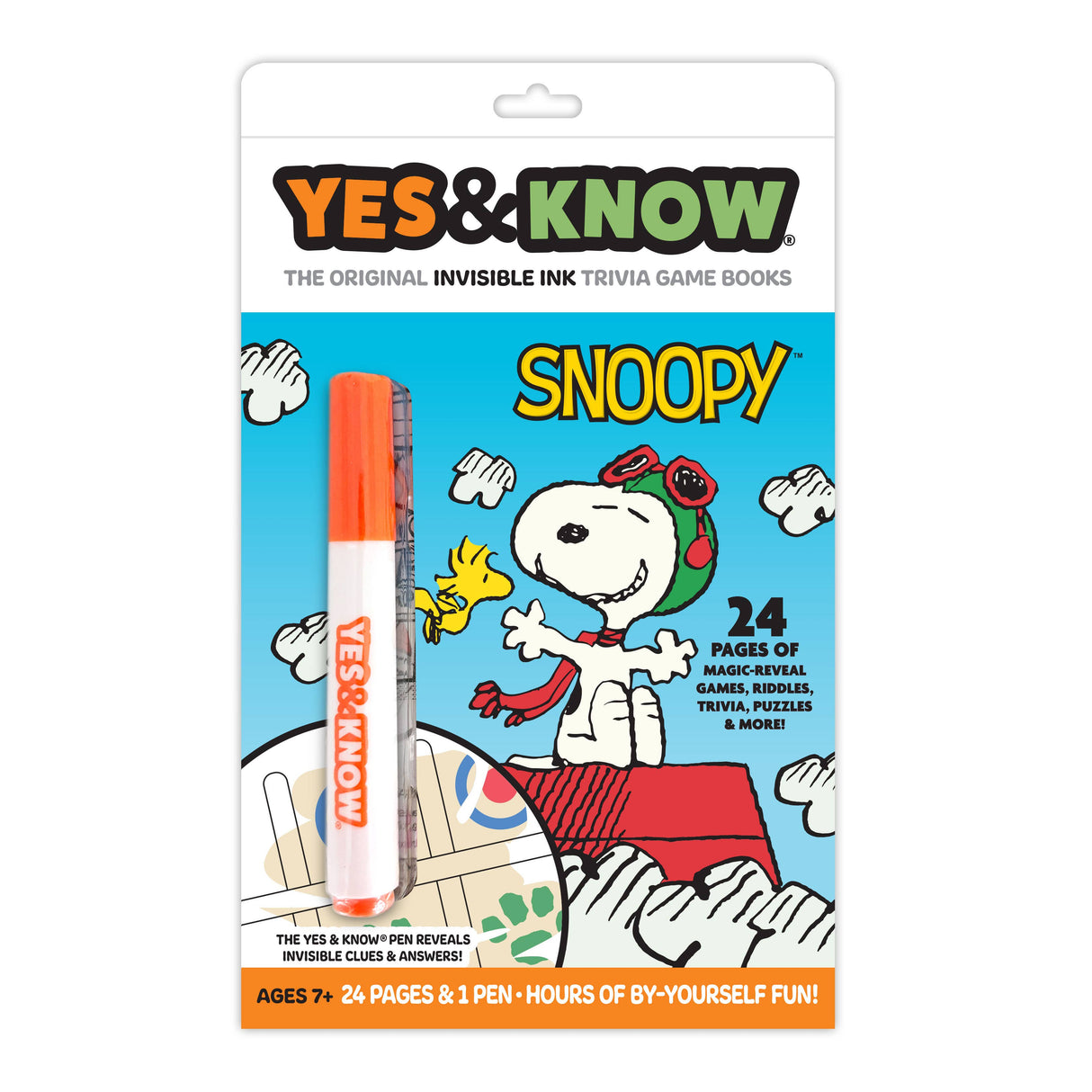 Yes & Know® Invisible Ink Trivia Game Books- Peanuts Snoopy