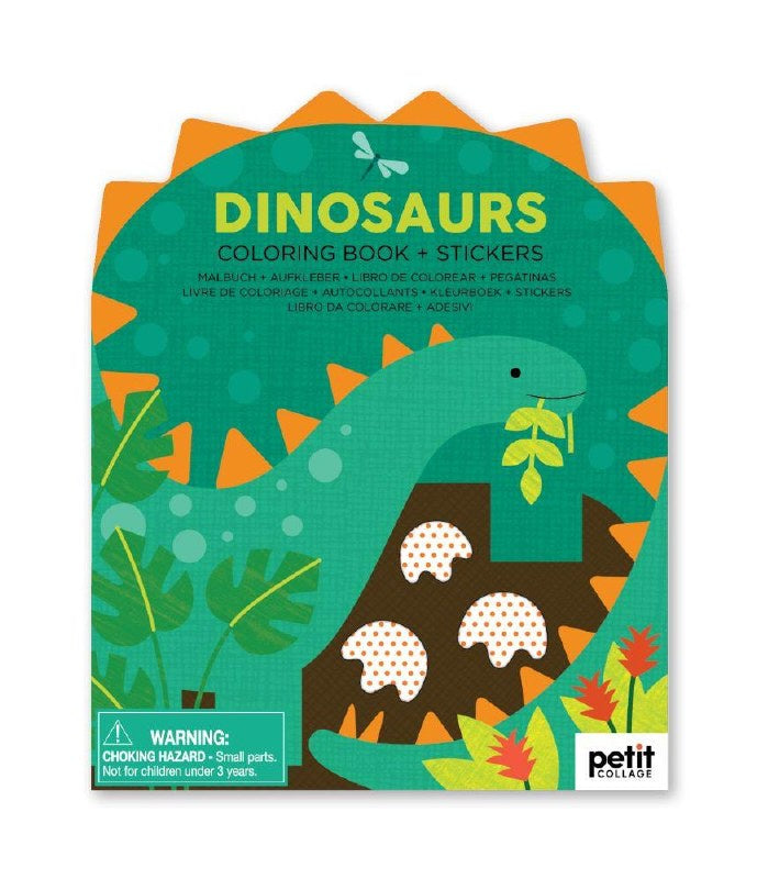 Coloring Book w Stickers Dinos