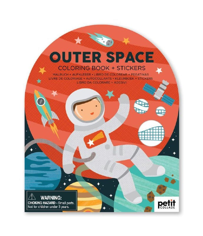 Coloring Book w Stickers Space