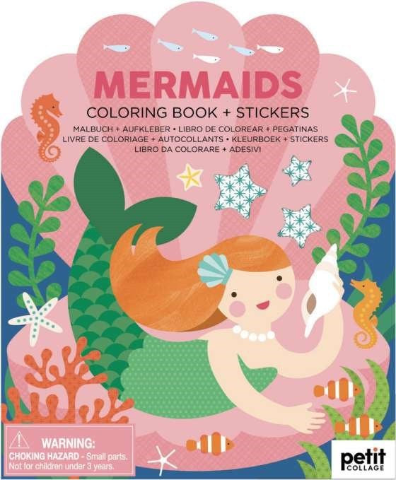 Coloring Book w Stickers Merma
