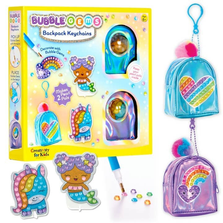 Bubble Gems Backpack Keychains