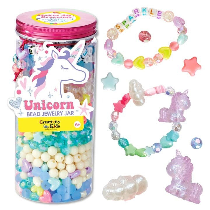 Bead Jewelry Jar Unicorn