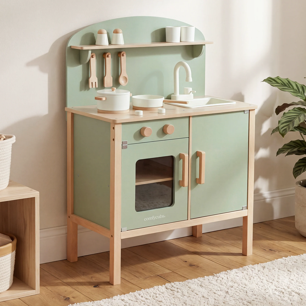 Wooden Kids Kitchen Playset