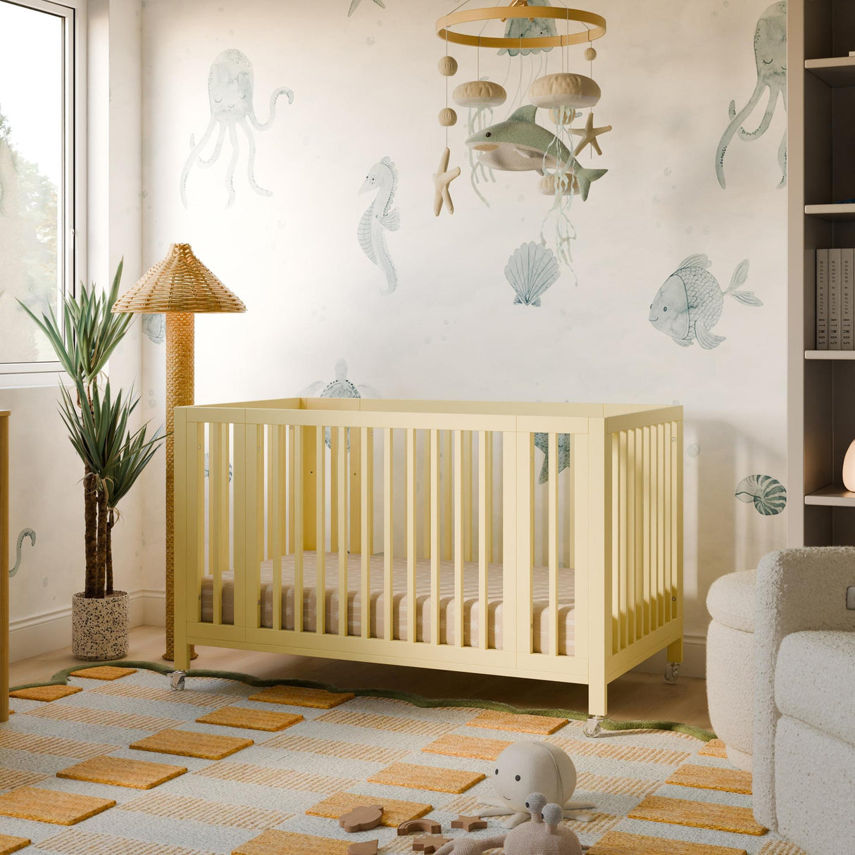 Babyletto Rolli 9-in-1 Convertible All-Stages Crib with Bassinet & Toddler Bed Conversion Kits