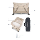 Nuna SENA Aire Playard with Zip-Off Bassinet + Changer