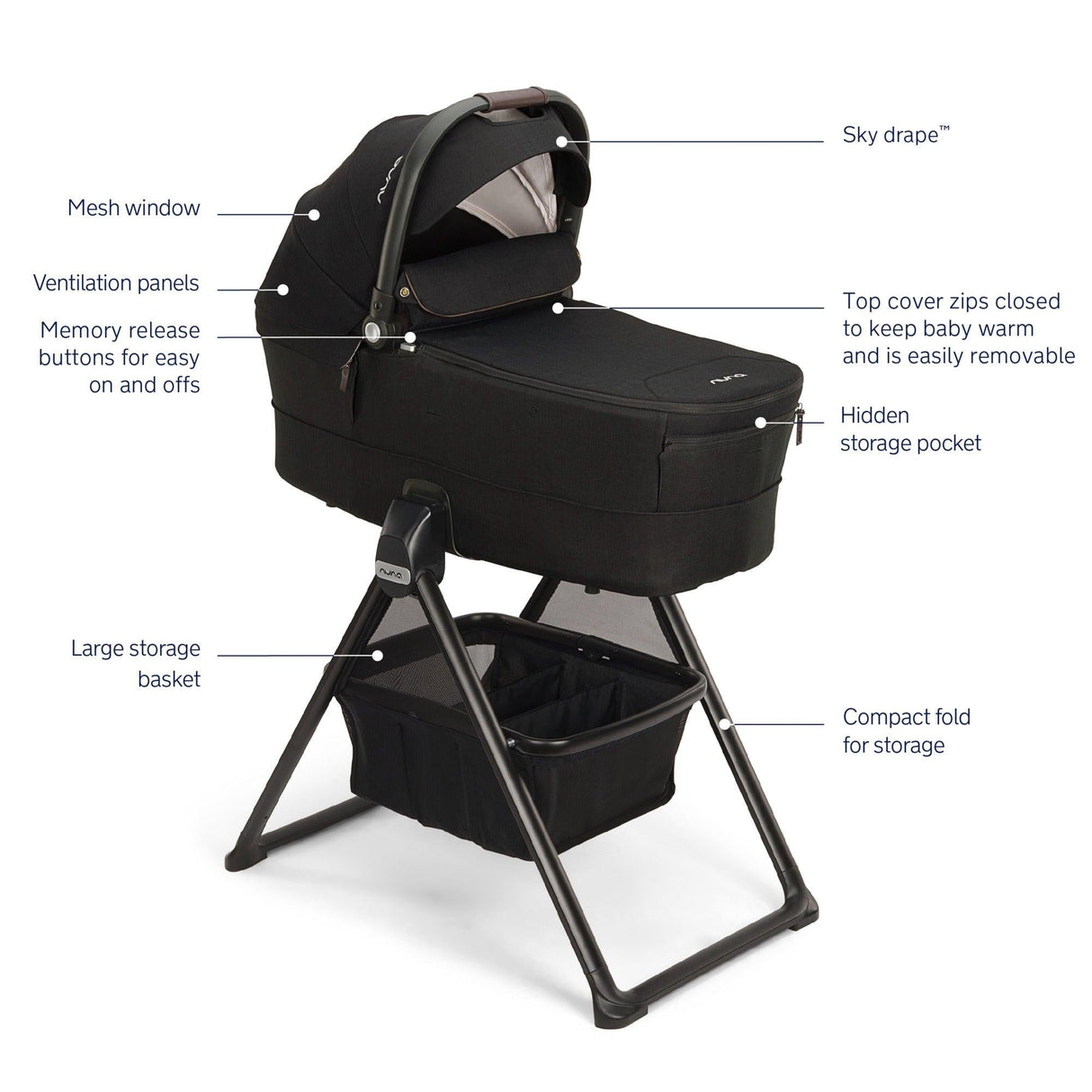 Nuna MIXX Series Bassinet + Stand