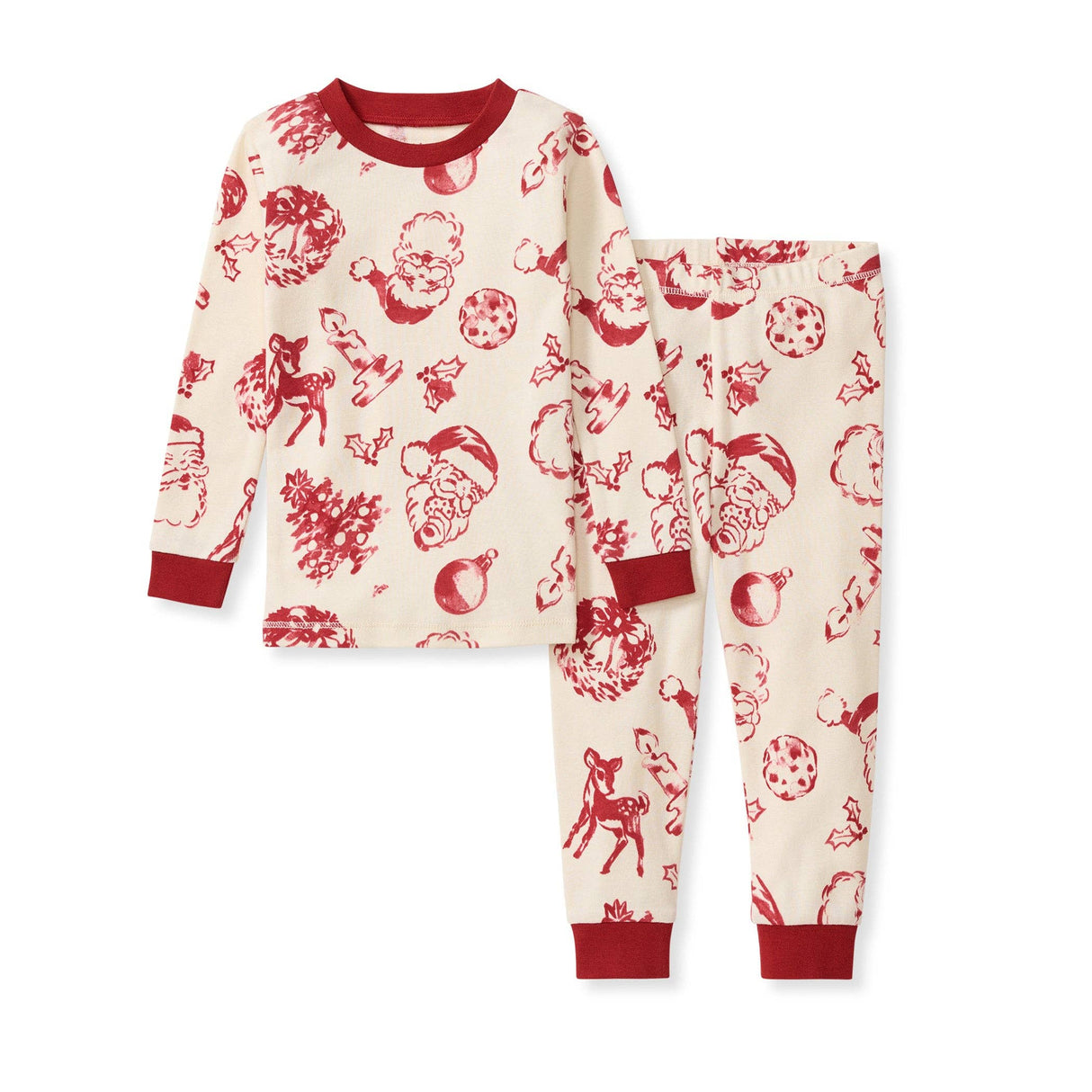 Nostalgic Christmas Organic Cotton Two-Piece Pajamas
