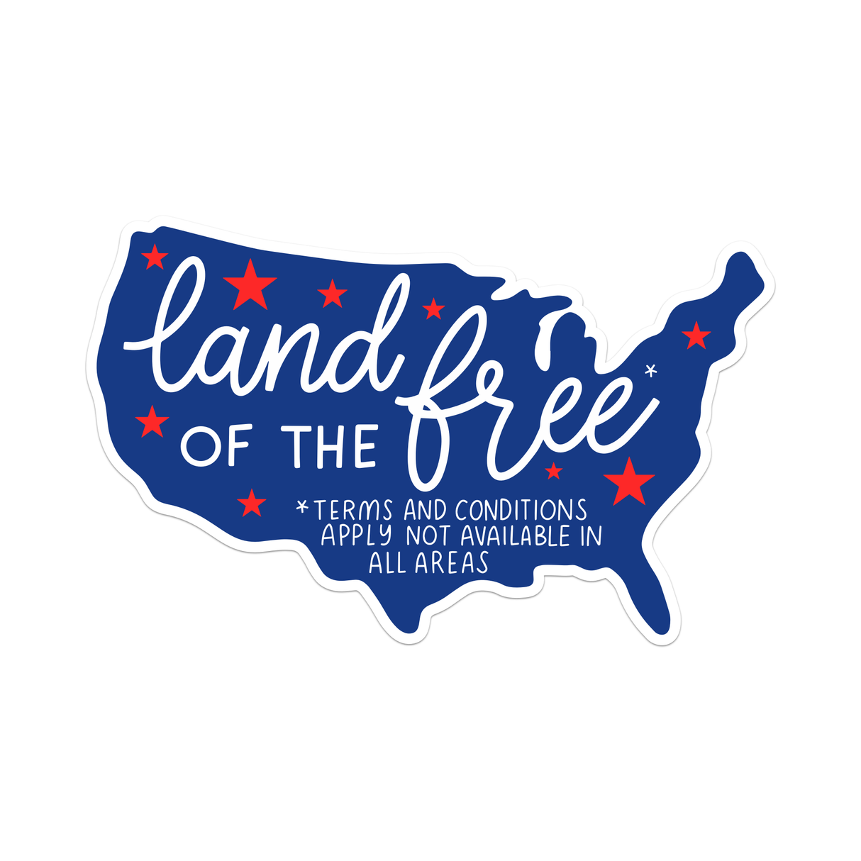 America - Land of The Free Vinyl Sticker