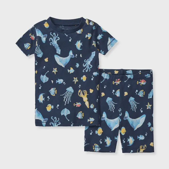 Short PJ Set Sea