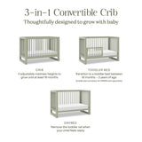 Namesake Nantucket 3-in-1 Convertible Crib with Toddler Bed Conversion Kit