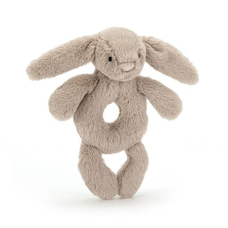 Bashful Beige Bunny Ring Rattl