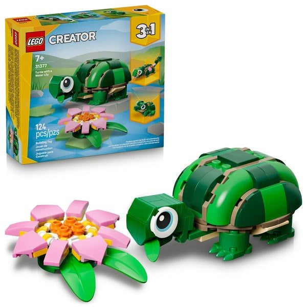 Turtle with a Water Lily Flowe