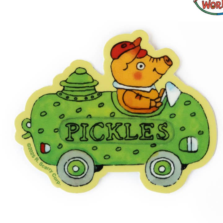 Richard Scarry Pickle Car Sticker