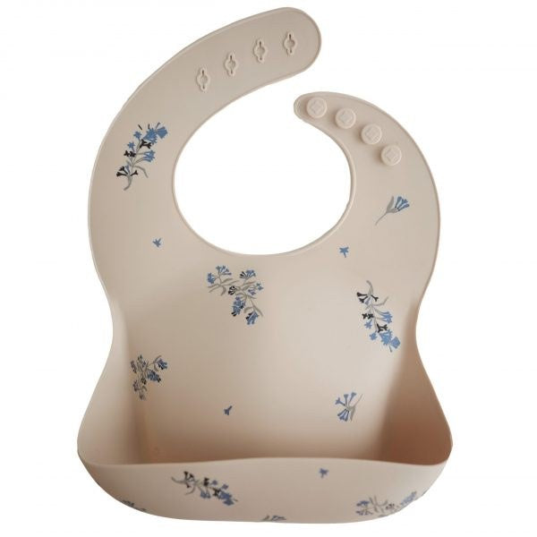 Silicone Baby Bib Lilac Flower