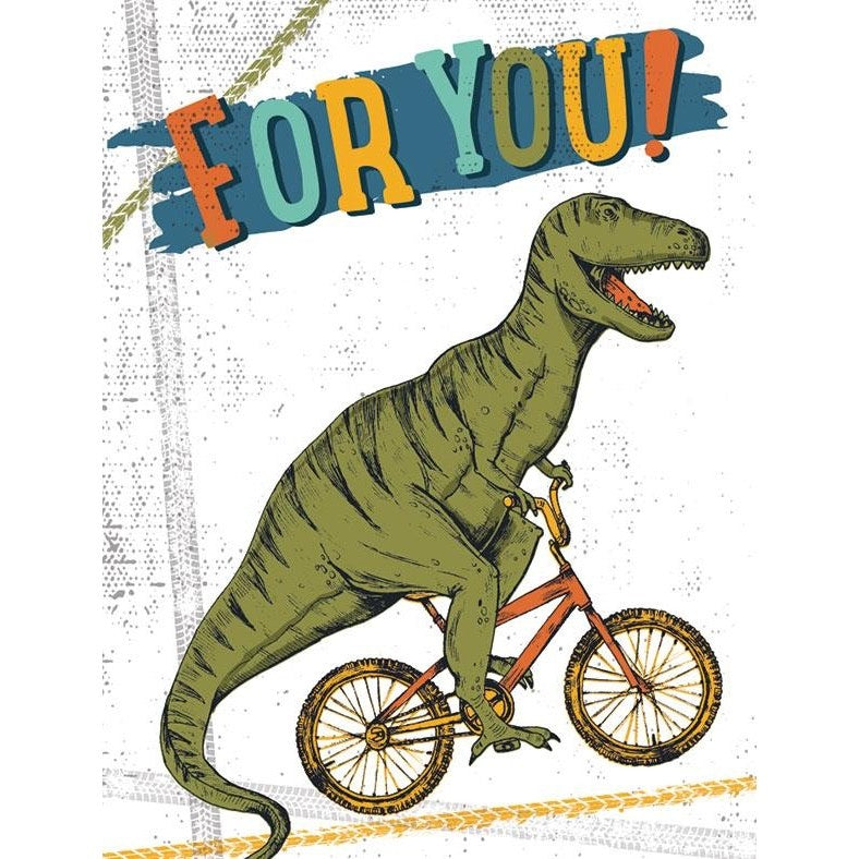 Dinosaur on Bike Gift Enclosur