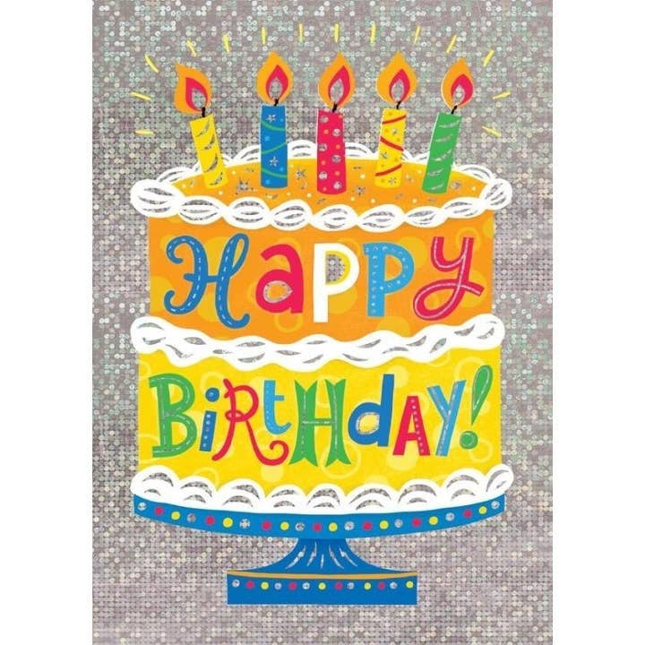 Birthday Cake Foil Card