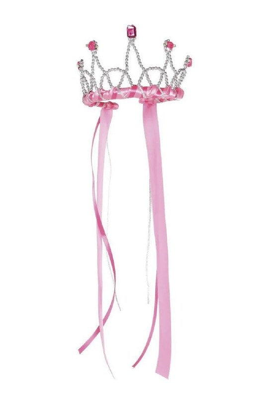Ribbon Tiara Dark Pink