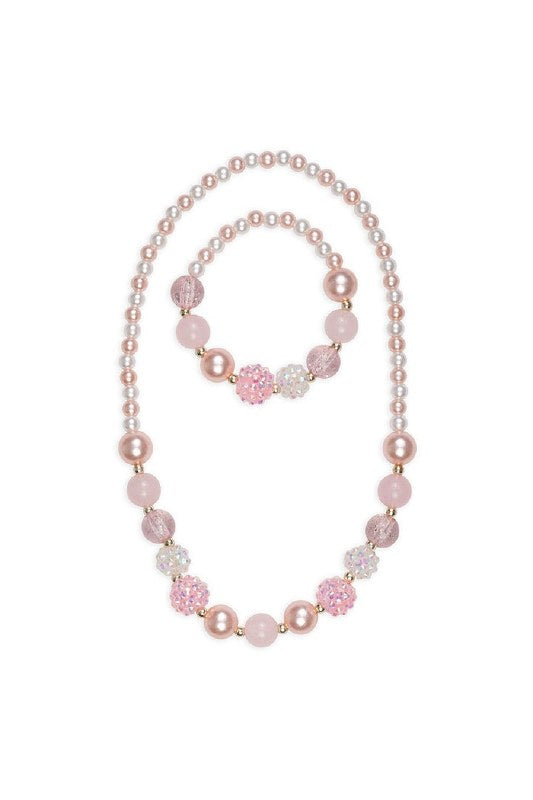 Pinky Pearl Necklace Set