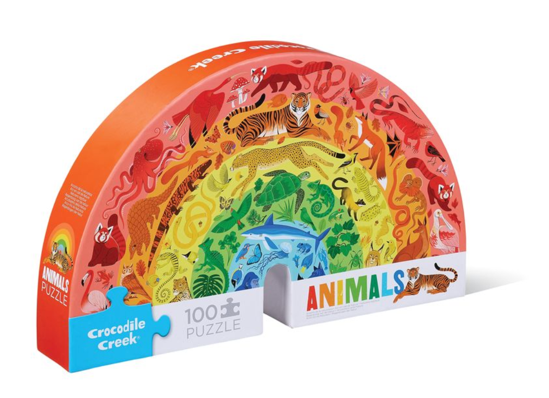 100 Pc Shaped Box Puzzle/Rainbow Animals