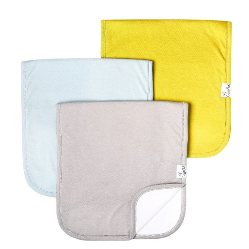 3 PACK PREMIUM BURP CLOTHS - STONE