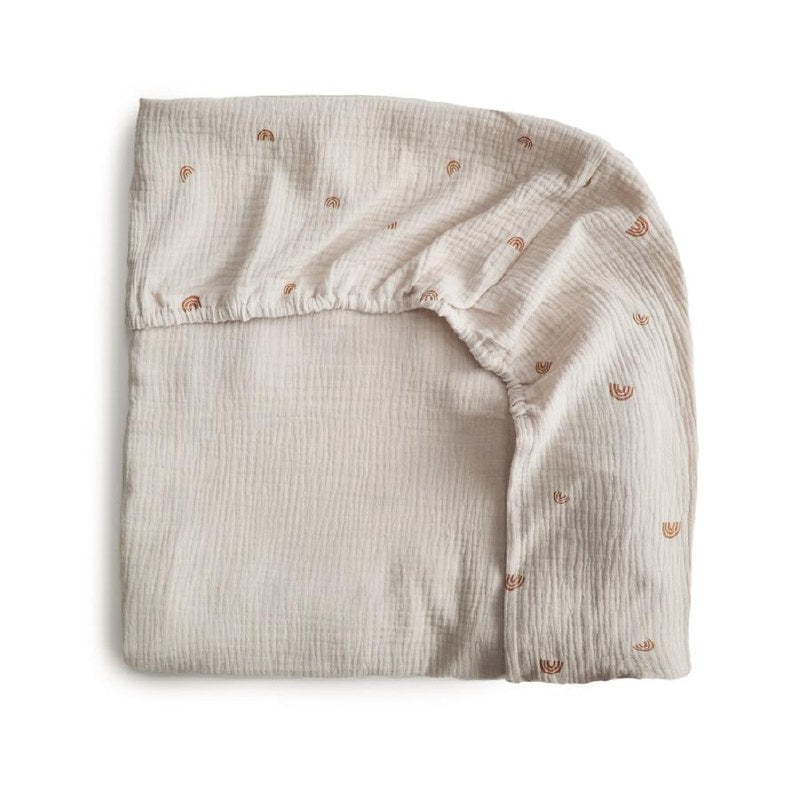 Muslin Crib Sheet Rainbow