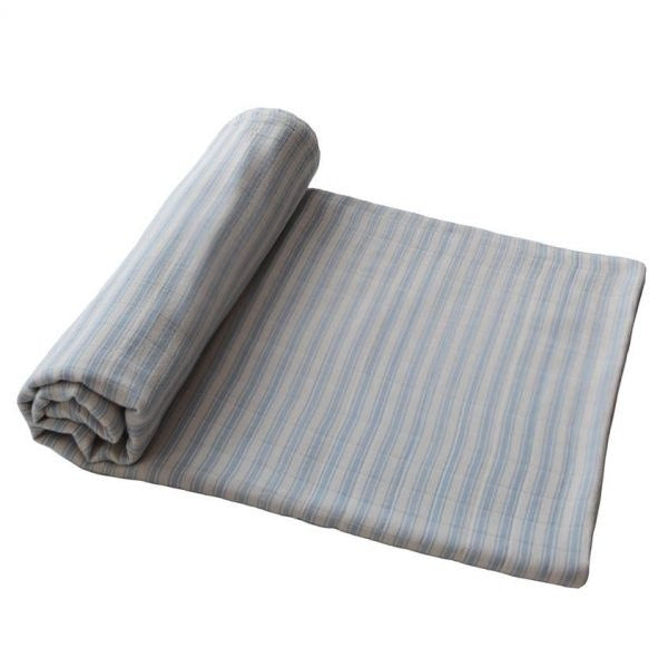 Muslin Swaddle Blue Stripe