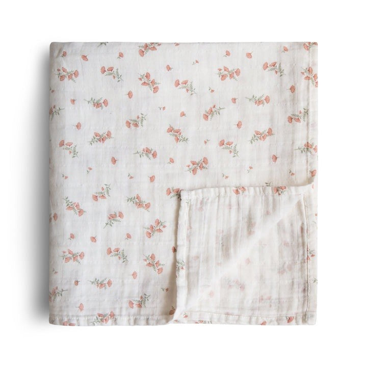 Muslin Swaddle Pink Flowers