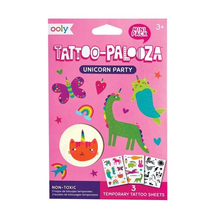 Tattoo Palooza: Mini Temporary Tattoos - Unicorn Party