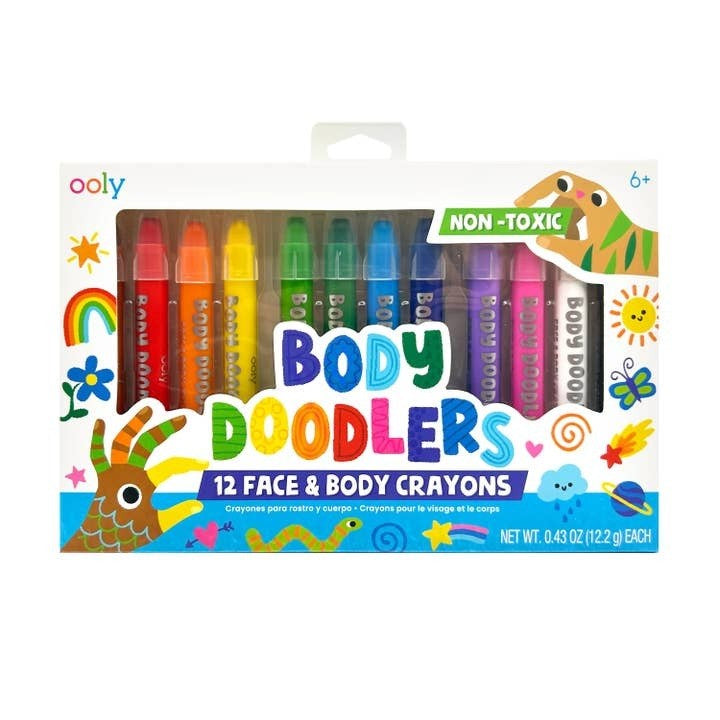 Body Doodlers Face and Body Crayons - Set of 12
