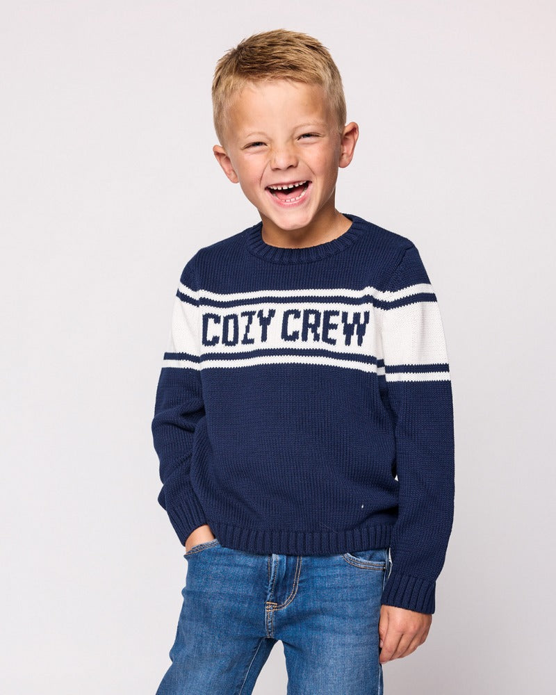 Navy Cozy Crew Sweater