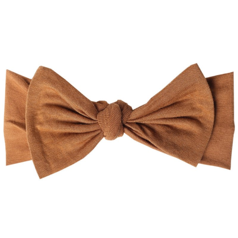 Knit Headband Bow Camel