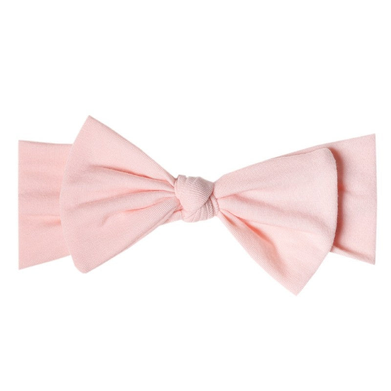 Knit Headband Bow Blush