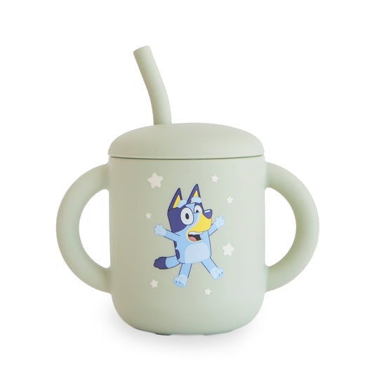 Straw Training Cup Bluey Sage