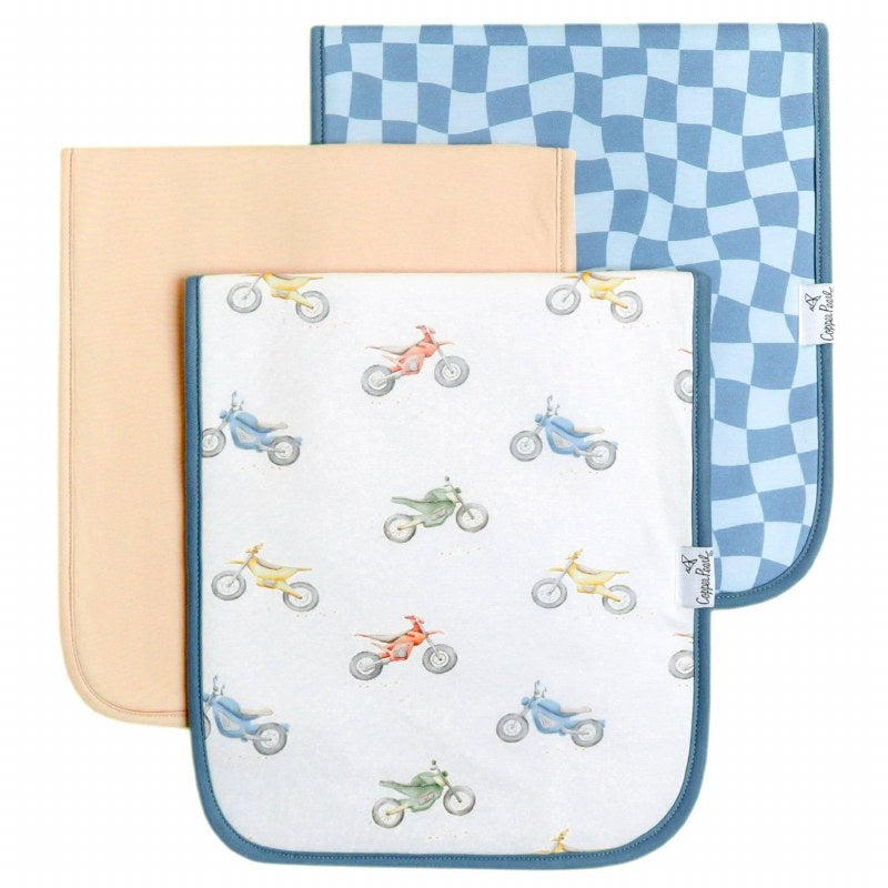 3 PACK PREMIUM BURP CLOTHS - RYDER