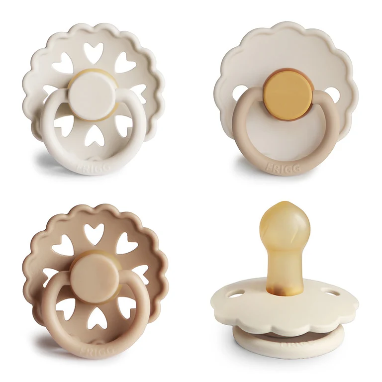 FRIGG Natural Rubber Pacifier 4-Pack 6-18 Months