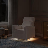 Monogram by Namesake Willa Deluxe Power Recliner and Swivel Glider with Heat + Massage | Ivory Corduroy
