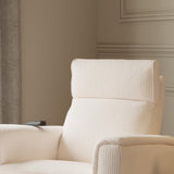 Monogram by Namesake Willa Deluxe Power Recliner and Swivel Glider with Heat + Massage | Ivory Corduroy