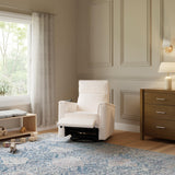 Monogram by Namesake Willa Deluxe Power Recliner and Swivel Glider with Heat + Massage | Ivory Corduroy