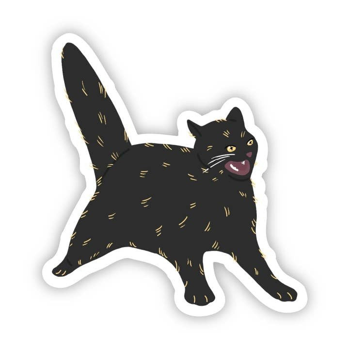 Anime Scared Black Cat