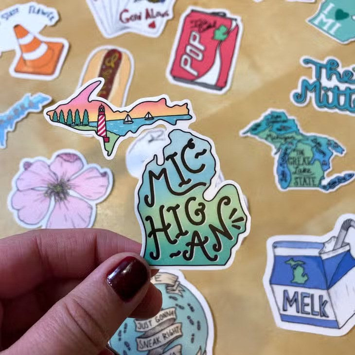 Lighthouse Michigan Sticker