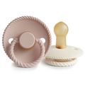 FRIGG Rope Natural Rubber Pacifier 2-Pack 6-18 Months